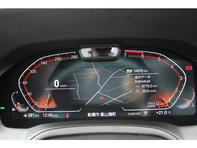 BMWライブコックピッド！先進装備！メーターから目を逸らすことなく、様々なインフォメーションの確認が可能です！