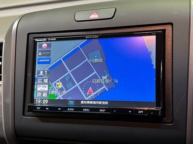 【Stradaナビ】装備でフルセグTV視聴やCD・DVD再生、Bluetooth等充実装備。