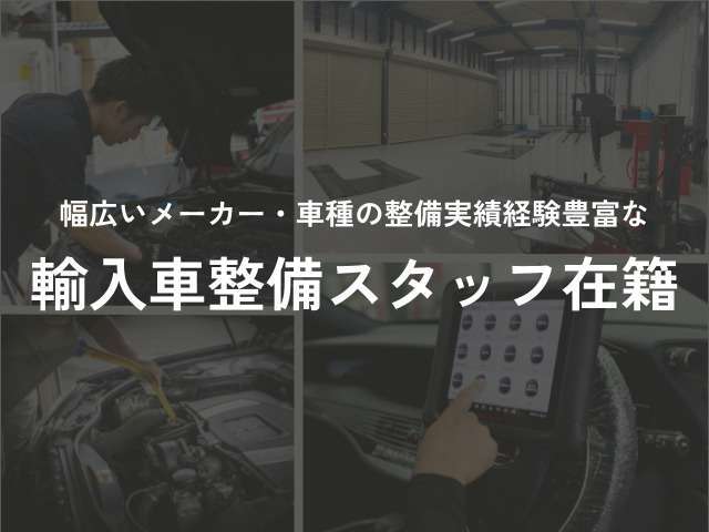 輸入車整備士は幅広い車種・メーカーの整備実績多数ございます！