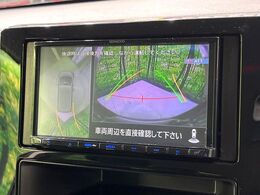 【マルチアラウンドモニター】専用のカメラにより、上から見下ろしたような視点で360度クルマの周囲を確認することができます☆死角部分も確認しやすく、狭い場所での切り返しや駐車もスムーズに行えます。
