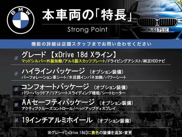 本車両の主な特徴をまとめました。上記の他にもお伝えしきれない魅力がございます。是非お気軽にお問い合わせ下さい。