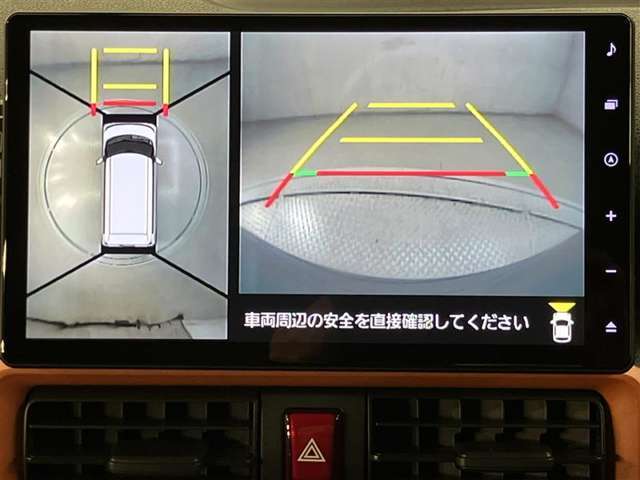 パノラミックビューモニター（全周囲モニター）です☆おクルマを空から見たように表示します。