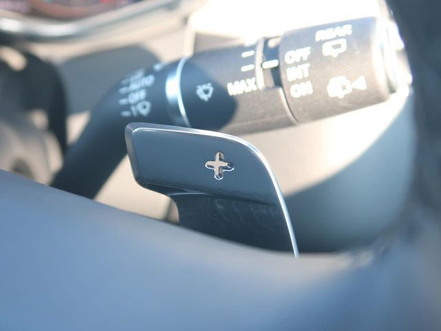 ステアリングパドルシフト『クイックなシフト操作が可能！レスポンスが高く、運転者様のギア変則にしっかりとついてきてくれます！ジャガーと一体となれる装備です。』