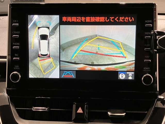 【全方位カメラ】車を上から見下ろしたような視点で周囲を確認することができます☆縦列駐車や幅寄せ等でも大活躍！！駐車が苦手な方にはピッタリですね♪