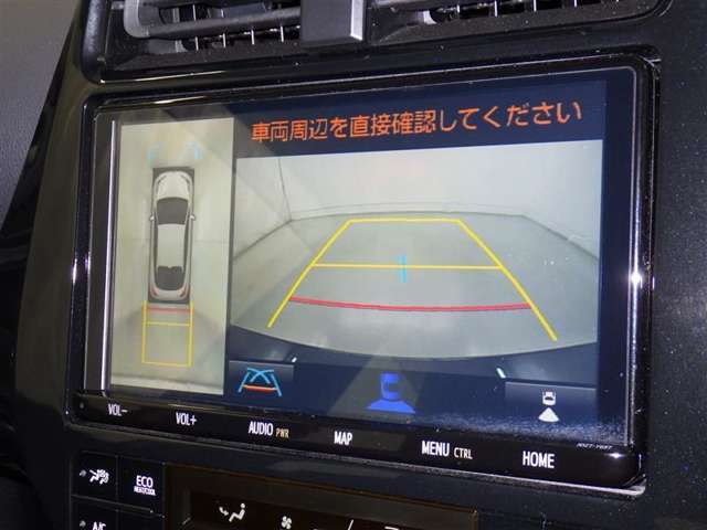 パノラミックビューモニターシステムが付いているので車の上から見た映像が確認できますよ。