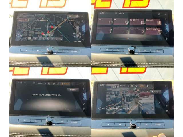 【純正12.3インチナビ】Bluetooth、フルセグTV！もちろん目的地検索機能も充実しているので、土地勘のない地域でも安心してドライブを楽しめること間違い無しです。