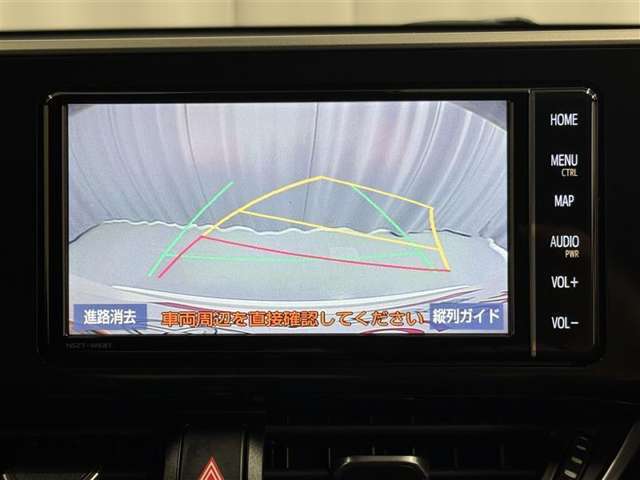 バックでの駐停車時に助かるバックモニター付きです。