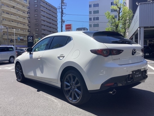 キャビンとボディをひとつの塊として表現。スピード感のあるルーフと力強いCピラーの造形が、一瞬見ただけで従来のハッチバックとは、違う存在感が感じられますね！