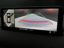 上空から俯瞰した映像で周囲の状況を確認出来る360°ビューモニターです。大柄な車体ですが、これで狭い駐車場でも安心ですね。また、隠れたお子様やいつの間にか置かれたカートも確認出来ますね。
