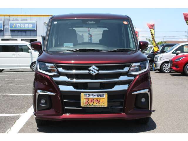 R7.1登録済未使用車 ソリオ HYBRID MZ　LEDヘッドランプ　本革巻ステアリングホイール　シートヒーター　サンシェード　電動パーキングブレーキ　ヘッドアップディスプレイ　スリムサーキュレーター