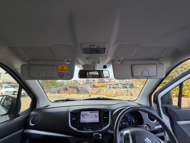 サンバイザーも大きめでサングラスいらず！