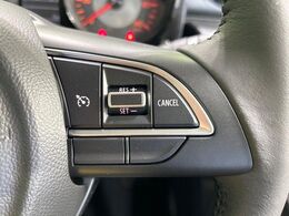 【クルーズコントロール】高速道路もラクラク走行。アクセルを離しても一定速度で走行ができ、長距離運転時の負担を軽減！加速・減速も簡単なスイッチ操作で調整できます。