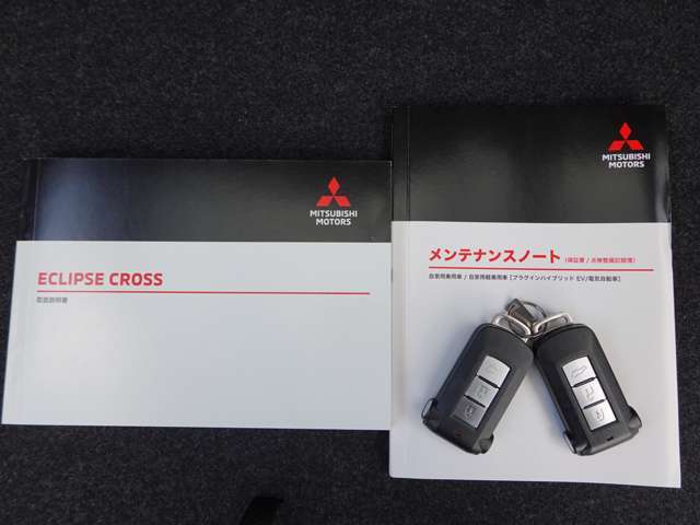 取り扱い説明書　メンテナンスノート　キーレス2本ございます。