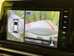 【アラウンドビューモニター】専用のカメラにより、上から見下ろしたような視点で360度クルマの周囲を確認することができます☆死角部分も確認しやすく、狭い場所での切り返しや駐車もスムーズに行えます。