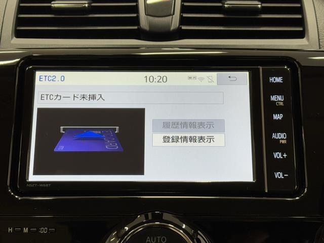 ナビ画面に連動したETCが付いてるので過去に利用した利用料金も一目で分かっちゃいます。　ETCの抜き忘れ、挿し忘れも警告してくれるので防犯、事故対策に安心ですね。