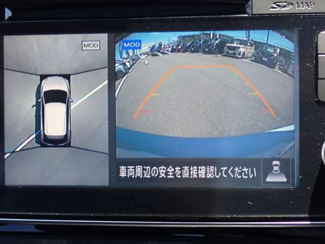 上からの視点で狭い駐車場への駐車などに役立つアラウンドビューモニターです♪