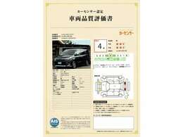 カーセンサー車輌品質評価証です。