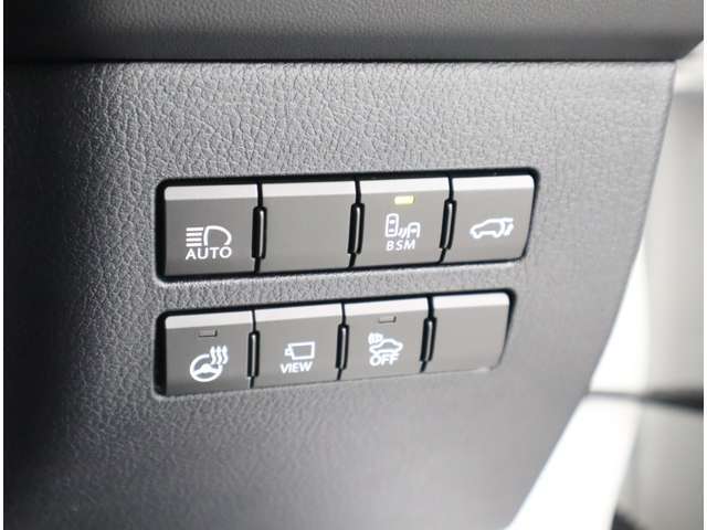 走行中、ドアミラーでは確認しにくい後側方エリアに存在する車両を検知し、ドアミラーのインジケーターが点灯するブラインドスポットモニター付