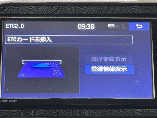 ナビ画面に連動したETCを装備しています。　過去に利用した利用料金も一目で分かって、とっても便利です。　ETCの抜き忘れ、挿し忘れも警告してくれるので安心ですね。