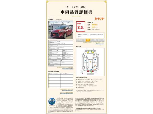 カーセンサー認定証付き★