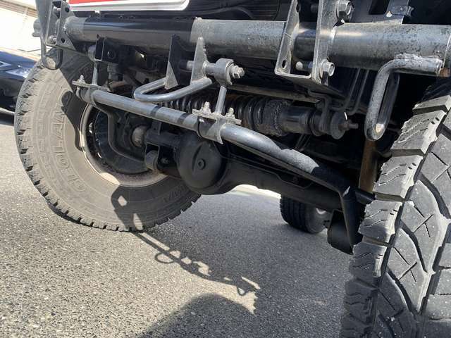 普通登録車☆切り替え式4WD☆ICターボ☆シートワン革調張り替え☆ジオランダーATタイヤ☆社外マフラー☆JIMUKENスポーツコイル☆2インチリフトアップ☆ETC☆背面タイヤ☆A/C☆P/W☆試乗OK