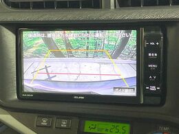 【バックカメラ】駐車時に後方がリアルタイム映像で確認できます。大型商業施設や立体駐車場での駐車時や、夜間のバック時に大活躍！運転スキルに関わらず、今や必須となった装備のひとつです！