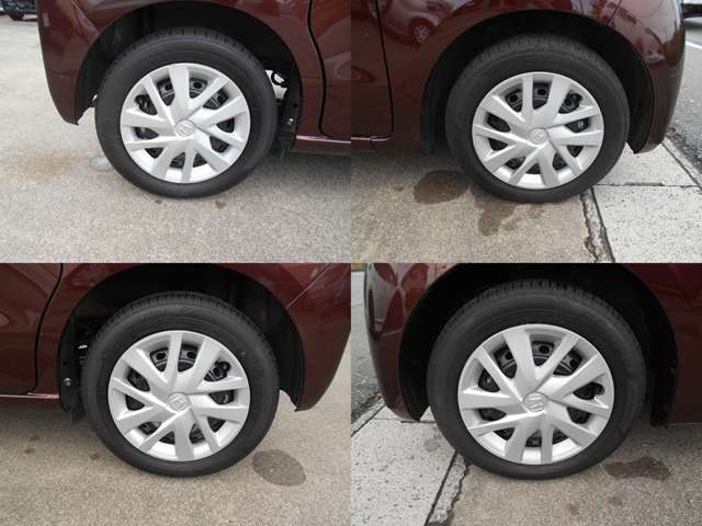 ホイールも多少の傷はありますが比較的キレイだと思います！！タイヤのヤマもあります♪