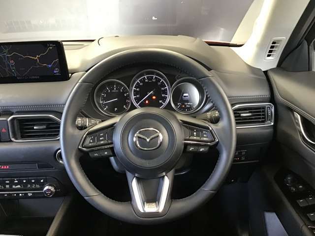 ハンドルも手にしっくり馴染み、握りやすくしっかり車の情報が伝わってきます。