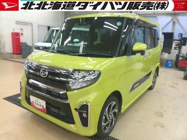 スタイリッシュなエクステリアで人気のタントカスタム、ターボエンジン仕様のRSです。スマホ連携ディスプレイオーディオ、リモコンエンジンスターターが装備されています。