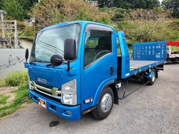 いすゞ エルフ 3.0 積載車　フラトップ 極東フラトップZEROII　オートリアテールゲ