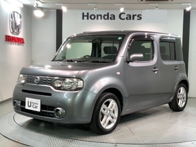 全国納車可 第三者機関証明書付 1年保証 純正ナビ フルセグRカメラ CD録音 BTオ-ディオ DVD ドラレコ ETC HID 横滑り防止 スマ-トキ- 整備記録簿装備の日産のキューブ 15G入庫！