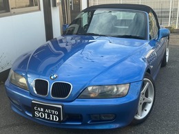 BMW Z3 ロードスター ワンオフマフラー・黒革シート・オープンカ