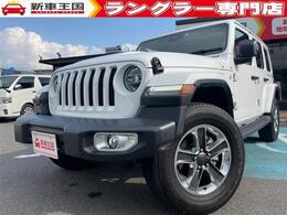 ジープ ラングラー アンリミテッド サハラ 3.6L 4WD 黒革シート・シートヒーター・BSM・AC150W