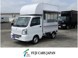スズキ キャリイ キッチンカ- 移動販売車 フ-ドトラック 3槽シンク　冷凍冷蔵コールドテーブル　窓