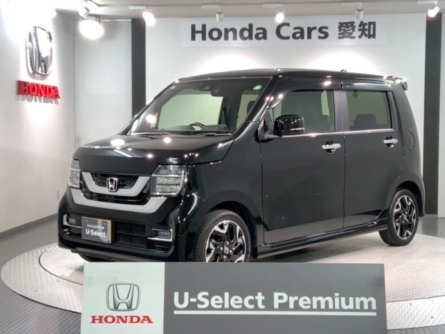 全国納車可 第三者機関証明書付 2年保証 ナビVXM-214VFi フルセグRカメラ CD録音 BTオ-ディオ DVD ドラレコ シ-トヒ-タ-装備のN-WGNカスタム Lターボホンダセンシング入庫！