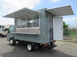 いすゞ エルフ キッチンカー　新規製作車両 新品厨房設備　換気扇　3槽シンク付