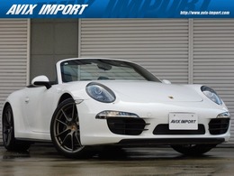 ポルシェ 911カブリオレ カレラ4 PDK 4WD 黒幌 黒革 Sヒ-タ- Bカメラ PASM 20AW