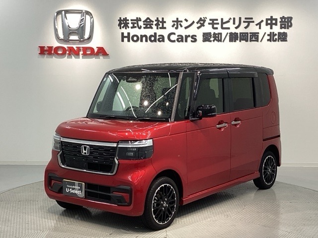 全国納車可 第三者機関証明書付 Honda SENSING 2ト-ン 2年保証 ナビVXM-245ZFEi フルセグRカメラ シ-トヒ-タ-装備のN-BOXカスタム ターボコーディネートスタイル入庫！