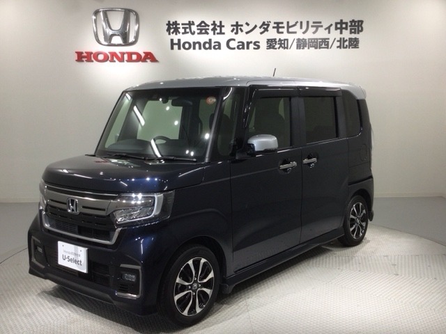 全国納車可 第三者機関評価書付 Honda SENSING 2ト-ン 2年保証 ナビVXU-217NBI フルセグ Rカメラ CD録音 BTオーディオ DVD ドラレコ装備のN-BOXカスタムL入庫！