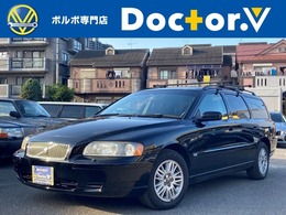 ボルボ V70 ベースモデル 電動SR 黒革 ウッドパネル キセノン 保証付