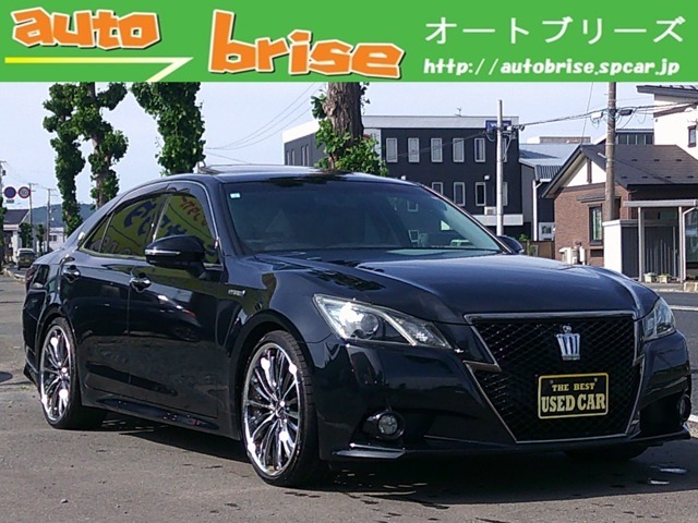 アスリートハイブリッド2.5S4 ブラックS4WD　プッシュスタートインテリキーサンルーフ純正ナビTVバックカメラ社外20インチAWローダウンクルーズコントロール修復歴無し純正エンジンスターター