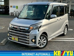 三菱 eKスペース 660 カスタム G セーフティ パッケージ 禁煙車　衝突軽減ブレーキ SDナビ　DVD　TV