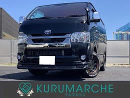 トヨタ ハイエースバン 2.8 スーパーGL ダークプライムII ロングボディ ディーゼルターボ 4WD 両側電動スライドドア　純正ナビ＆ワンセグ