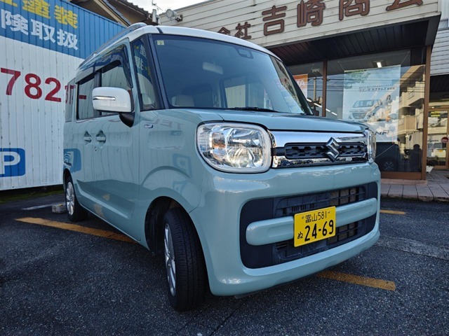 スズキ　スペーシア　ハイブリッドX　2WD　CVT　走行距離：37，500km　カラー：オフブルーメタリック＆ホワイト2トーン