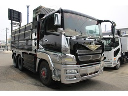 三菱ふそう スーパーグレート 大型ダンプ　積載8600kg　フロントメッキ 社外テール　バックカメラ