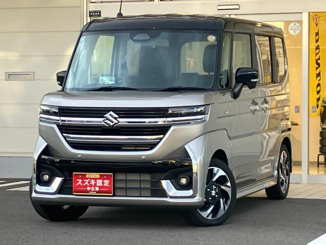 人気のスペーシアカスタムハイブリッドXS入庫しました 4WD　デュアルセンサーブレーキサポートII　フルオートエアコン