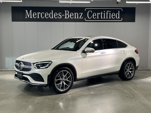 GLC300クーペ白、AMGライン・サンルーフ付、ガソリン車入荷しました。