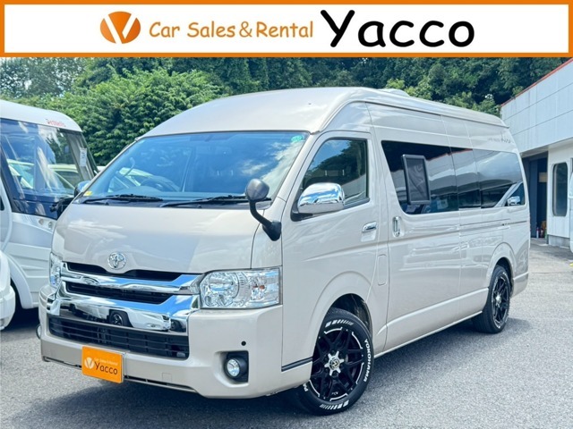 R2　ハイエース　RVランド製ランドワゴン　リノ　乗車定員9名　就寝定員目安4名　車両サイズ538cm×188cm×240cm　ナビ　Bカメラ　ETC　クリアランスソナー