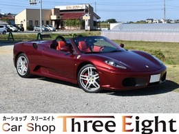 フェラーリ F430スパイダー F1 特注カラー　赤革シート　HID　HDD