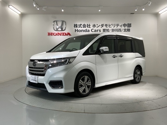 全国納車可　第三者機関証明書付　最長5年保証　ワンオ-ナ-　ナビVXU-217SWi　TV　Rカメラ　CD録音　BTオ-ディオ　DVD装備のステップワゴンe:HEVスパーダ　Gホンダセンシング入庫！